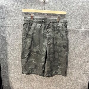 Timberland‎ Camo Cargo Shorts Boys Youth L G 14 16 Elastic Waist Drawstring